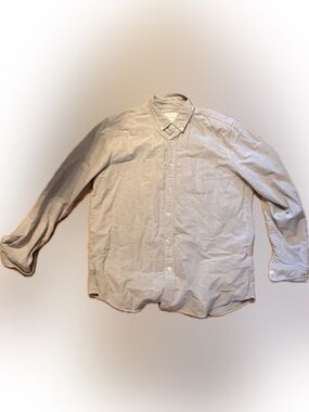 American Eagle Outfitters Men's Button-Down Shirt in Light Beige